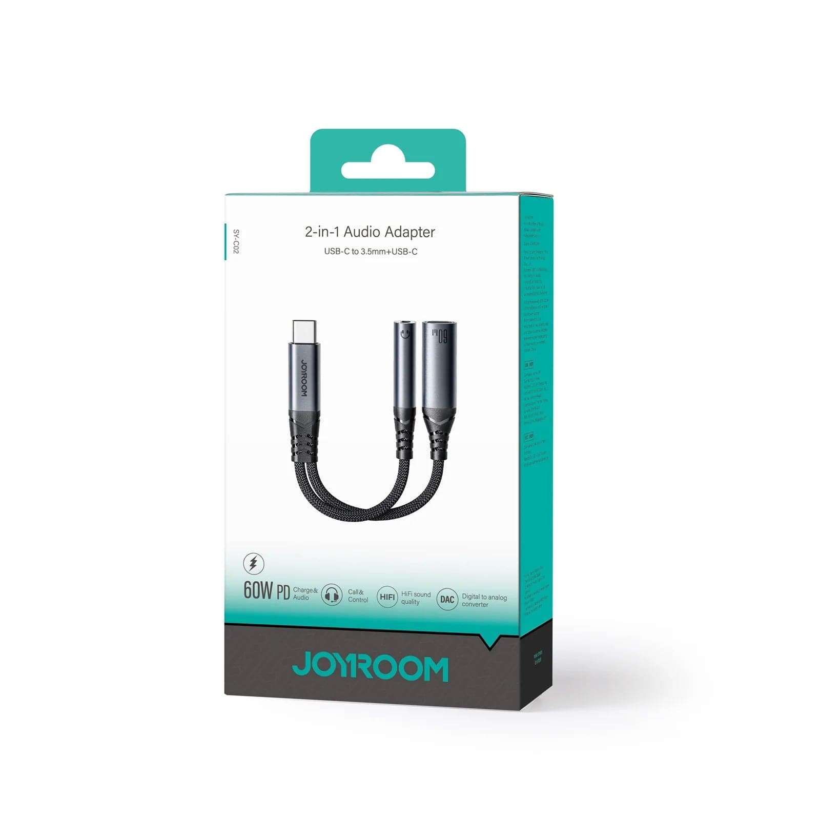 Joyroom SYC02 2in1 Audio Adapter (Type-C to 3.5mm+Type-C)