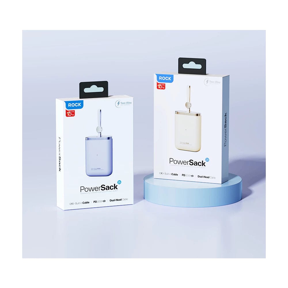 ROCK Powersack Fast Charging Power Bank With Cable 10000MAH