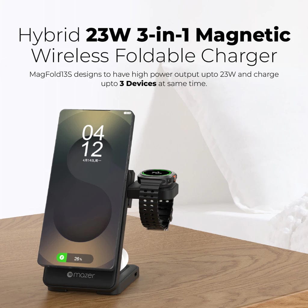 Mazer MagFold13S 3in1 Foldable Wireless Charging Stand (Samsung Edition)