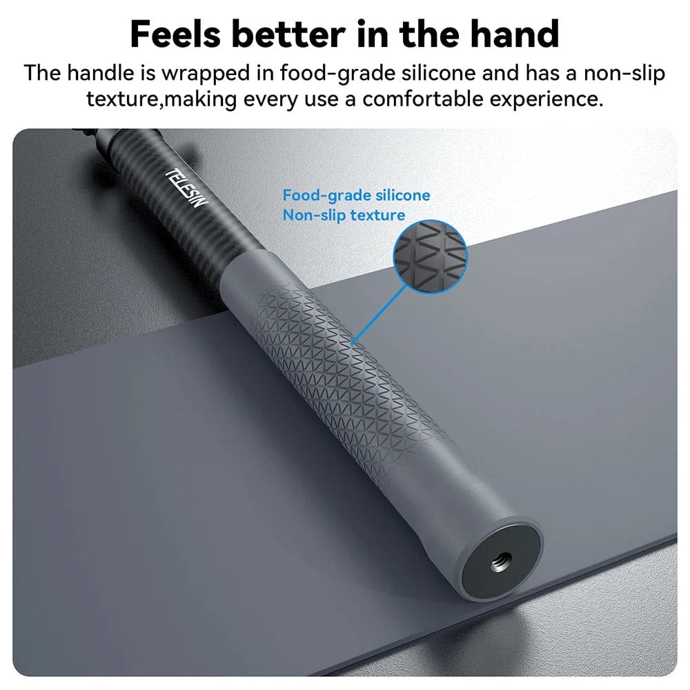 Telesin 3m Carbon Fiber Selfie Stick For Action Camera