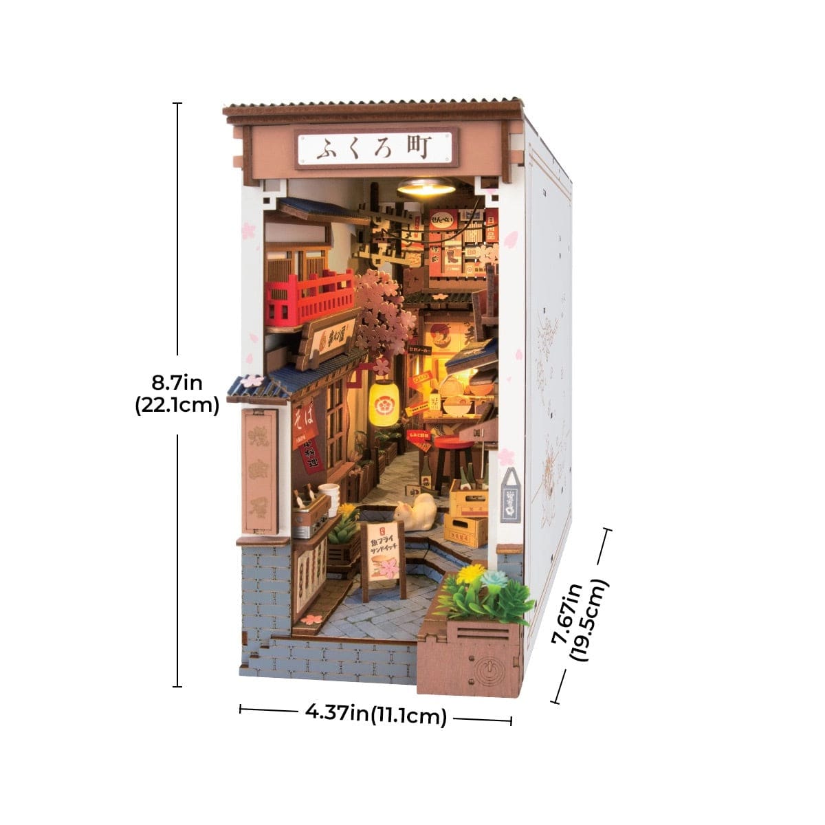 Rolife Book Nook Shelf Insert - Sakura Wine Alley TGB11