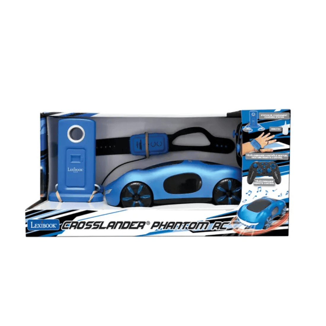 Lexibook RC65 Crosslander Phantom Rechargeable and Programmable Remote Control Car with Lights, Sounds & Smoking Effects