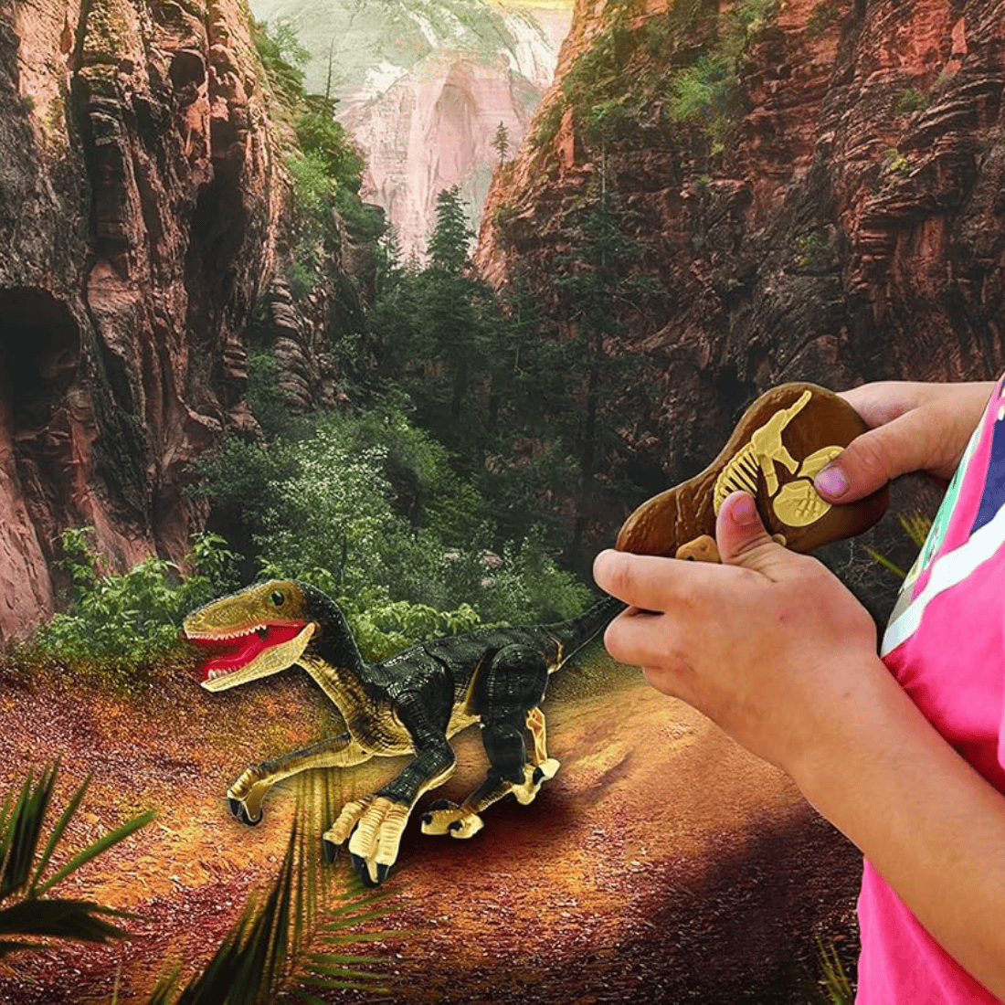 Lexibook DINO01 Remote Control Velociraptor Dinosaur with Realistic Sound Effects