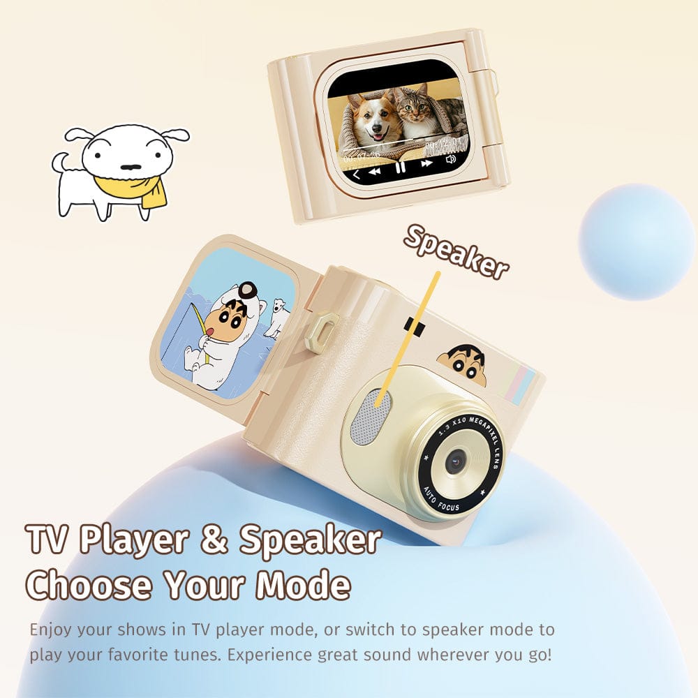 ROCK Crayon Shinchan RAU0797 Camera Style Bluetooth Earphones with Color Touch Screen