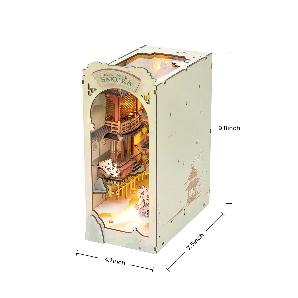 Rolife Book Nook Shelf Insert - Falling Sakura TGB05