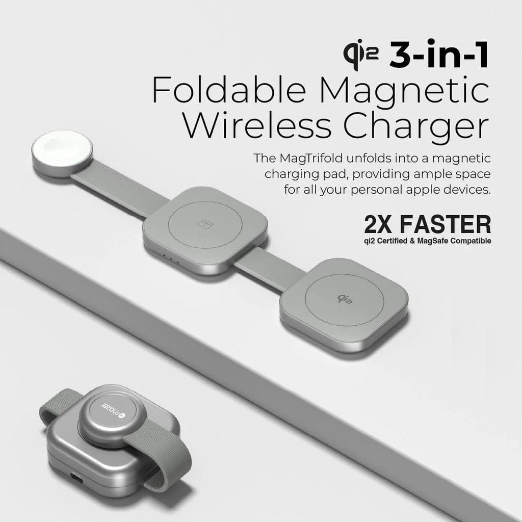 Mazer MagTrifold 03 Qi2 3in1 Foldable Wireless Travel Charger