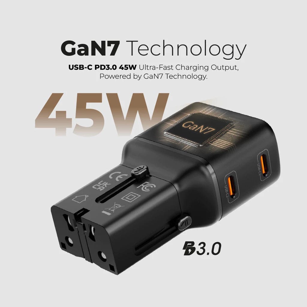 Mazer M-IFTravel545 InfiniteTravel Pocket 45W Universal Travel Charger