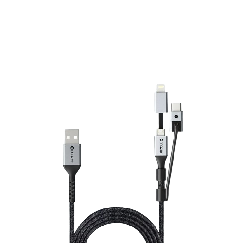 Mazer Infinite.LINK Pro 3 USB-A to Lightning 3-in-1 Cable 1m