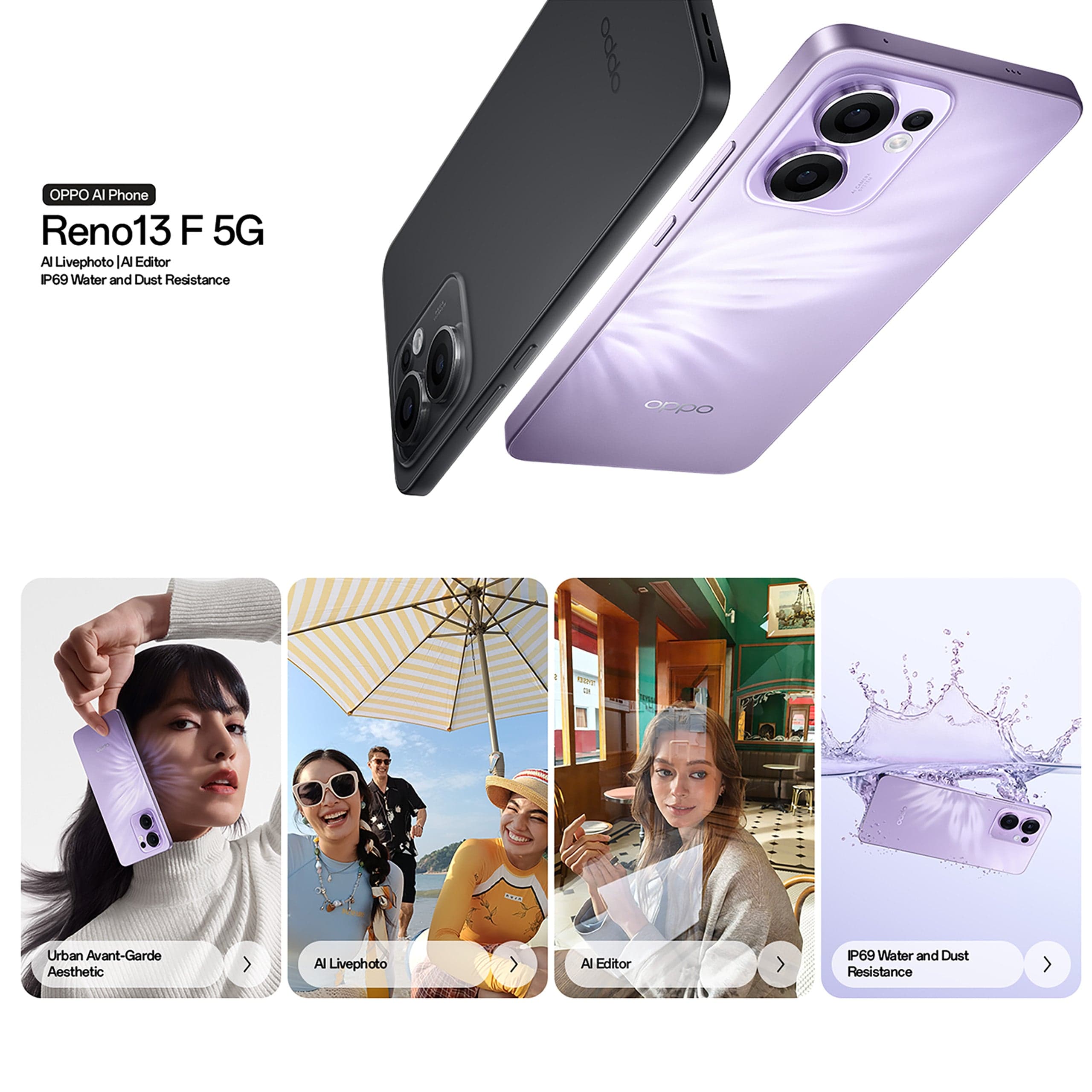 OPPO Reno13 F 5G Avant-Garde Smartphone 12GB + 256GB