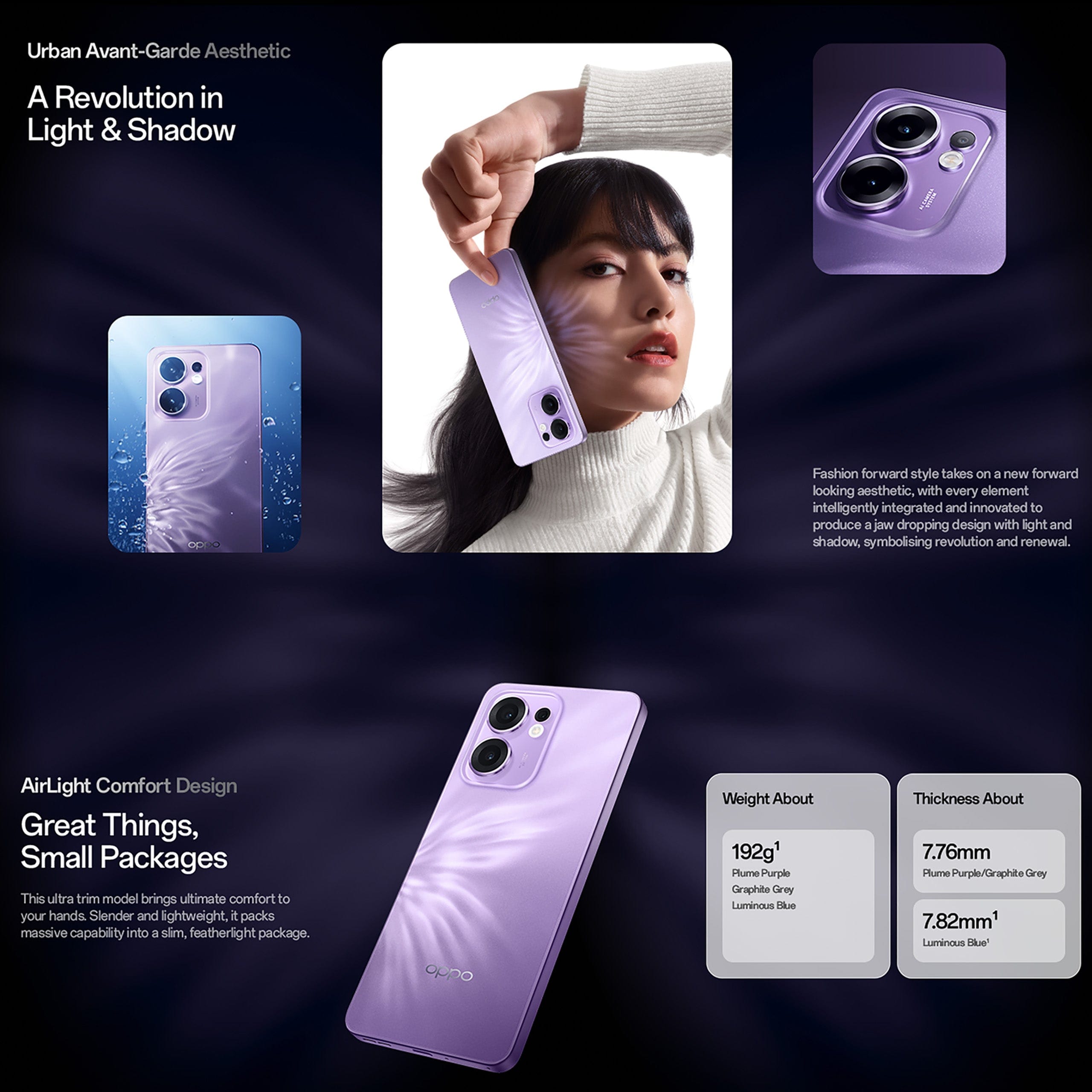 OPPO Reno13 F 5G Avant-Garde Smartphone 12GB + 256GB