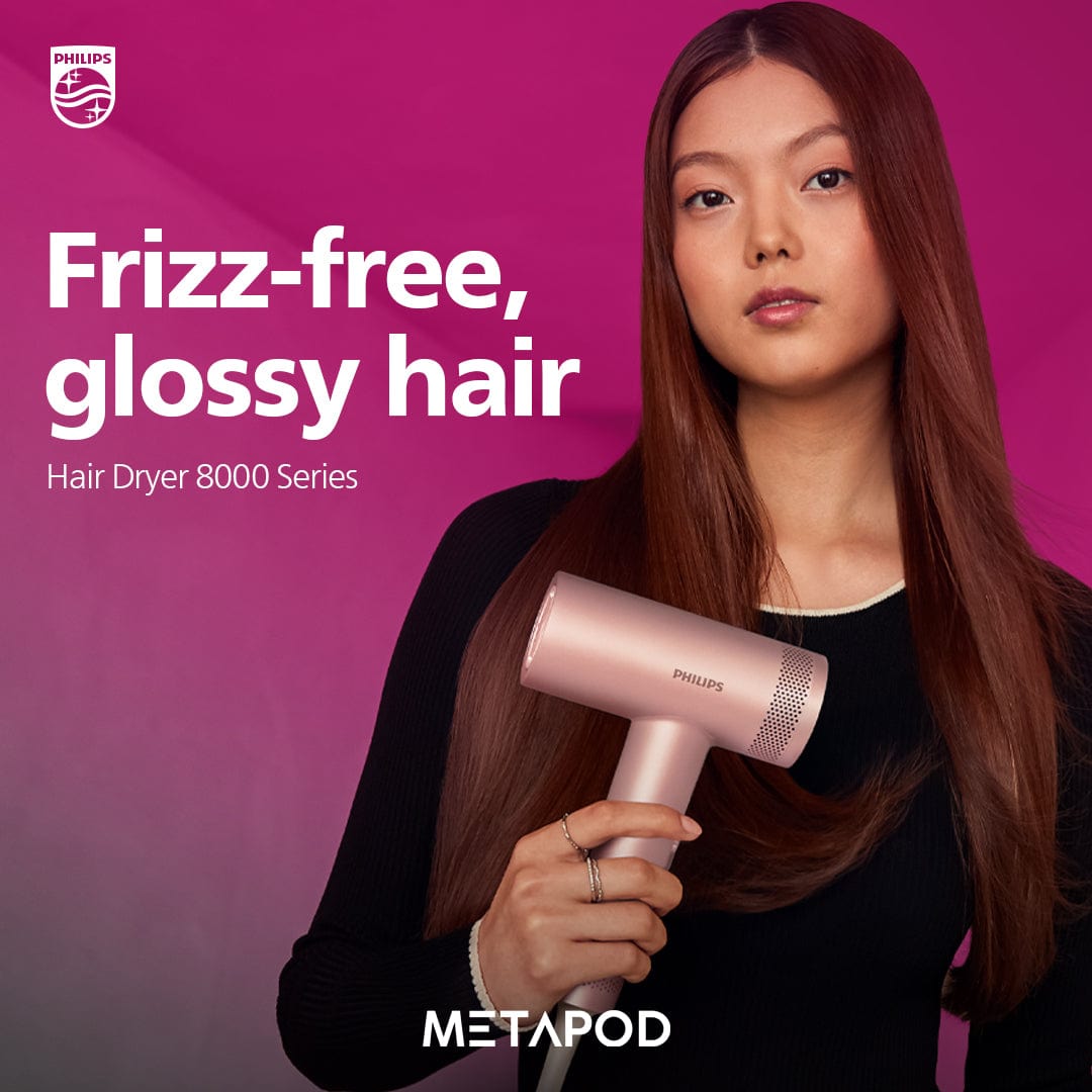 Philips BHD837/03 Hair Dryer 8000 Series with HP8401/00 StraightCare Essential Hair Straightener Bundle Set