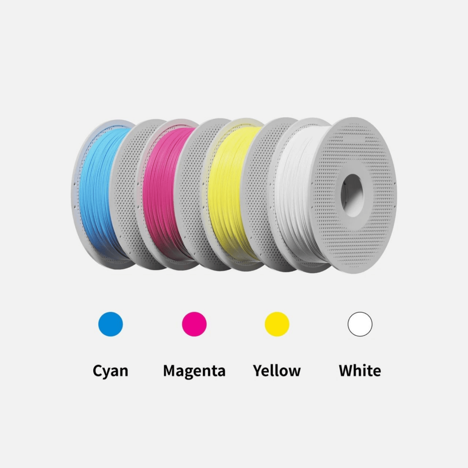 Bambu Lab PLA Basic CMYK Filaments with Reusable Spool