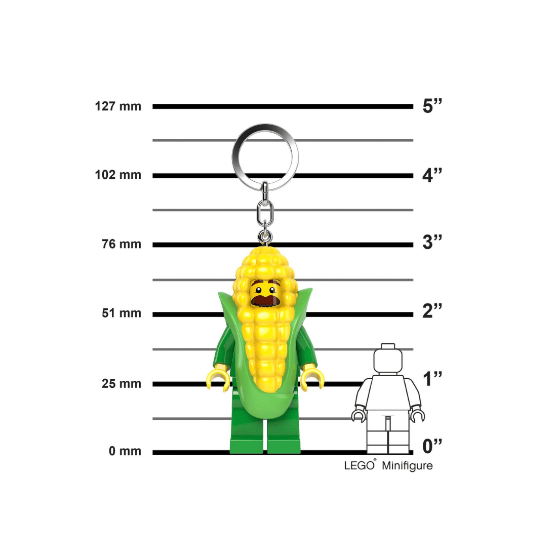 LEGO MINIFIGURES Corn Cob Guy Keychain Light