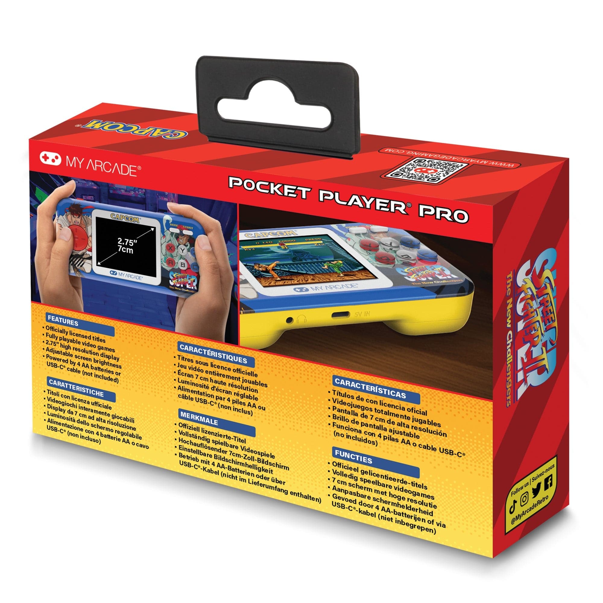 My Arcade Super Street Fighter II P Pocket Player Pro 4187 Handheld Games