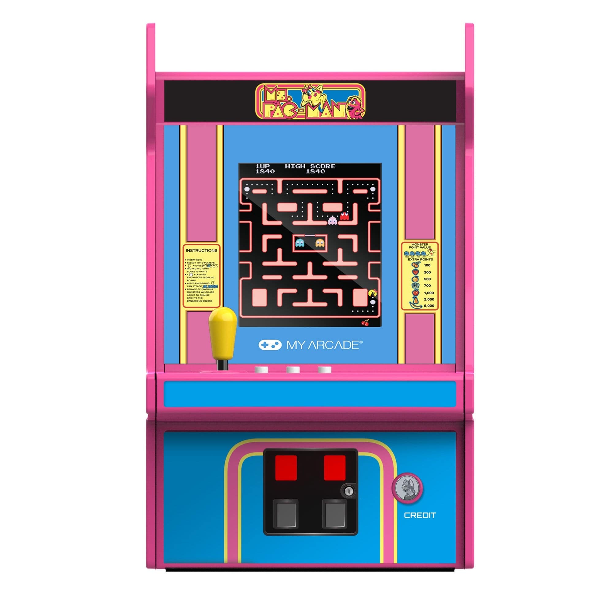 My Arcade Ms.PAC-MAN Micro Player Pro 7009 Handheld Games