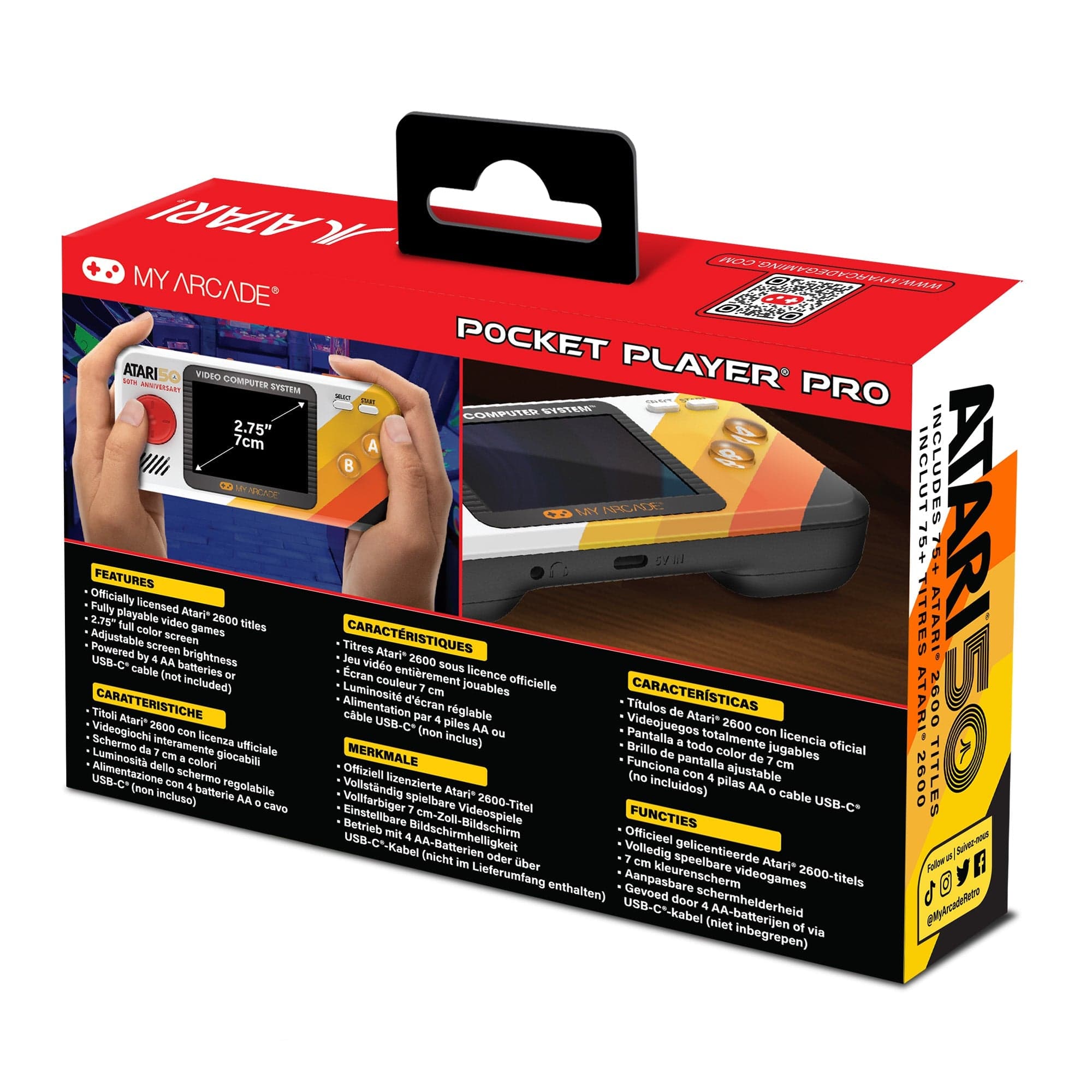 My Arcade ATARI Pocket Player Pro 7015 Handheld Games