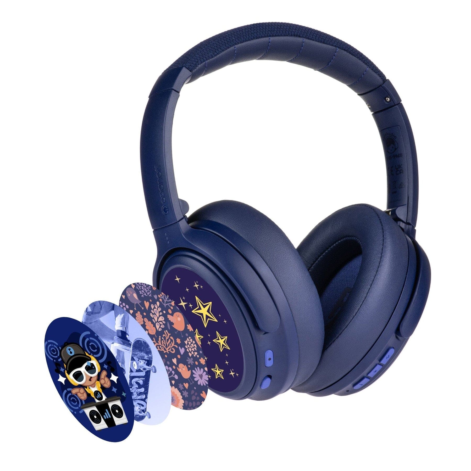 Buddyphones Cosmos Fun Hybrid Anc Headphone With Stickers