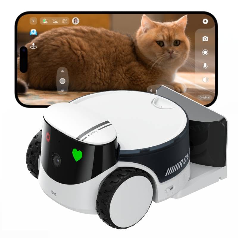 Enabot Rola Petpal AI Pet Robot Companion with Treat Dispenser