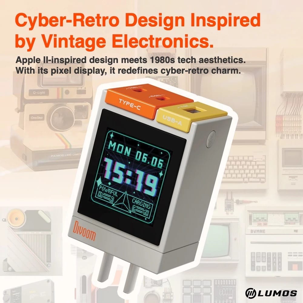 Divoom Dipow 67 Pixel Art 67W Multi Port Fast Charger