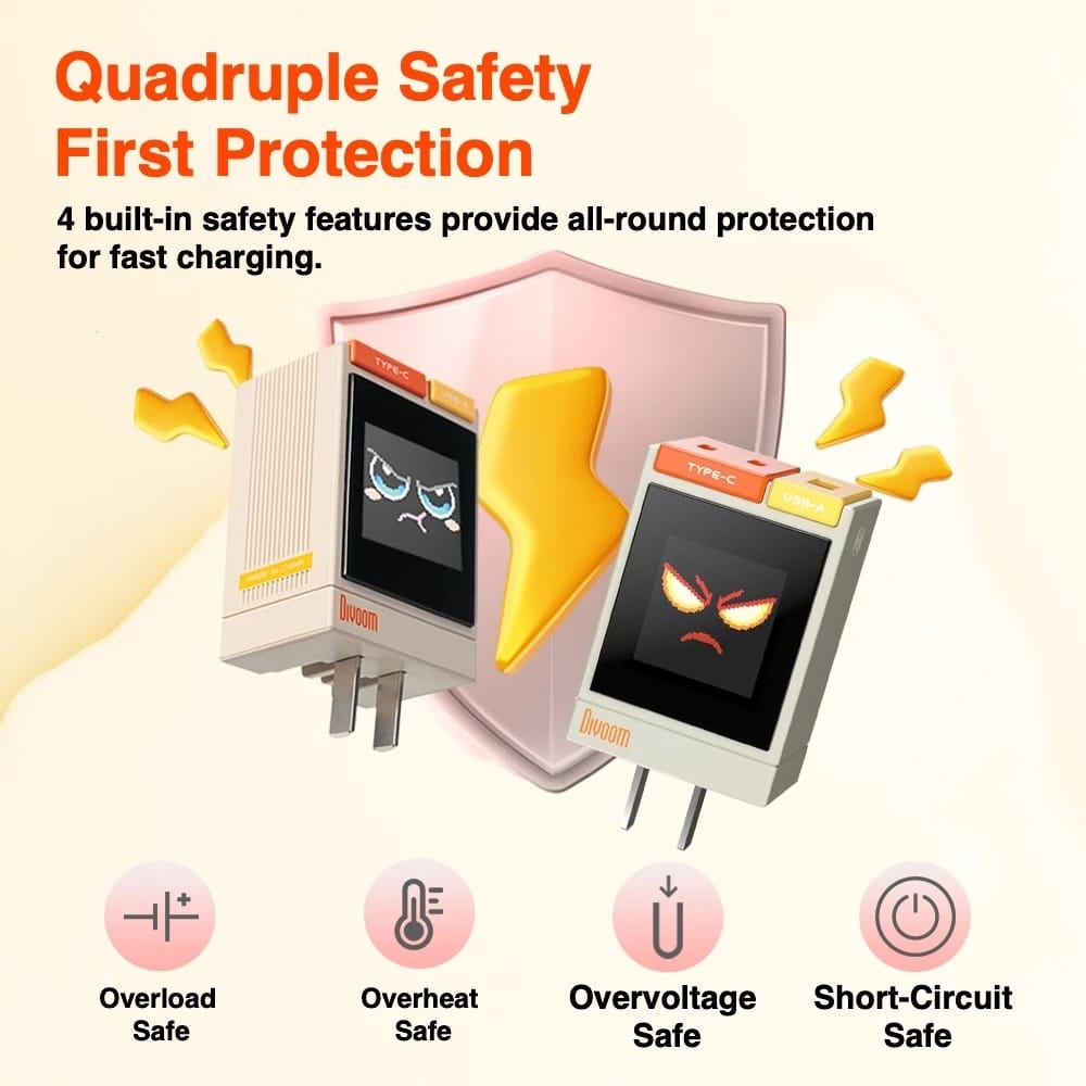 Divoom Dipow 67 Pixel Art 67W Multi Port Fast Charger