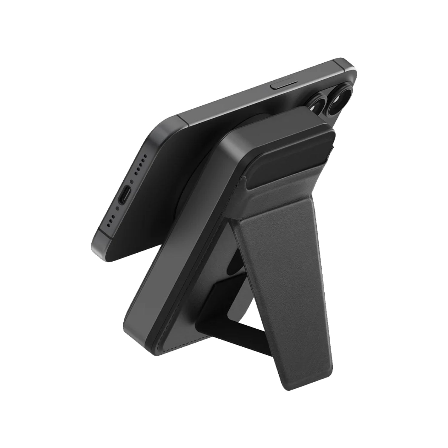 Energea MagWallet MagSafe Card Holder with Built-In Stand & Up to 15W Wireless Charging