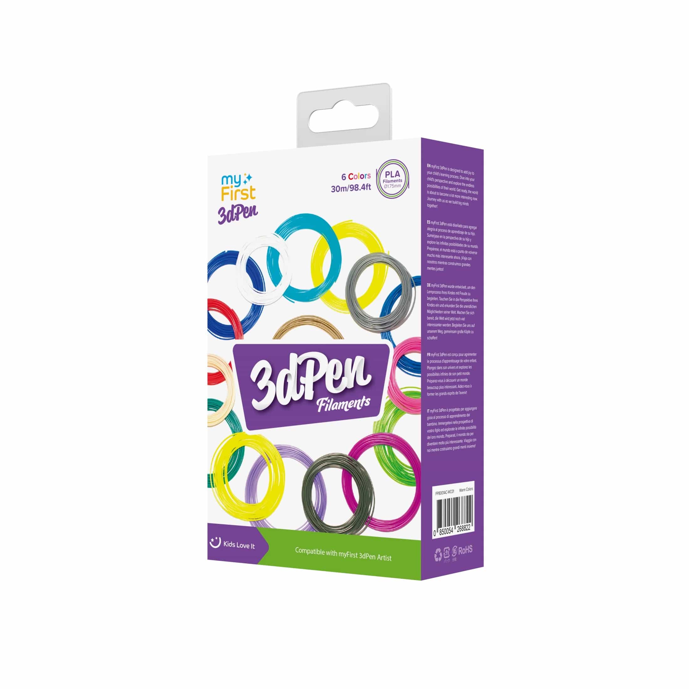 myFirst Filament Refill For myFirst 3dPen Artist | PLA Filament 6 Colors