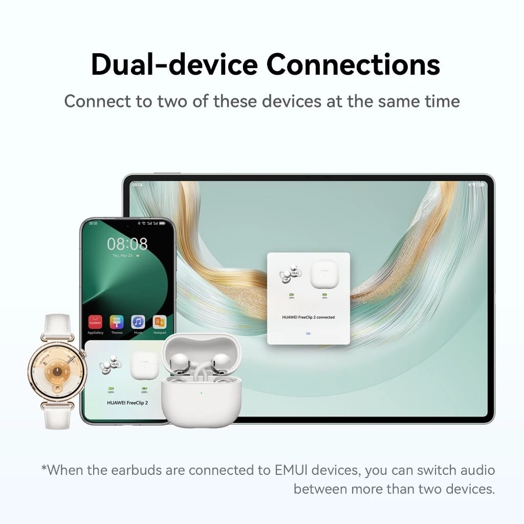 Huawei FreeClip 2 | Adaptive Open Ear Listening | Crystal Clear Calls