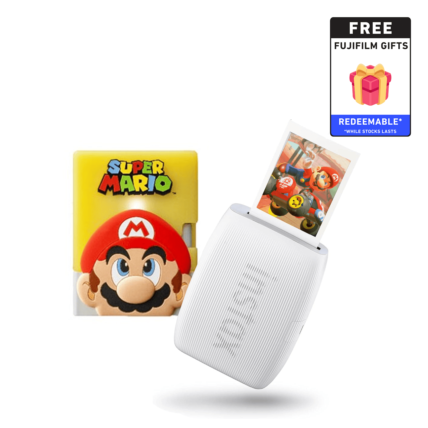 Fujifilm Instax Mini Link 3 Limited Edition with "? Block" Design Silicone Case