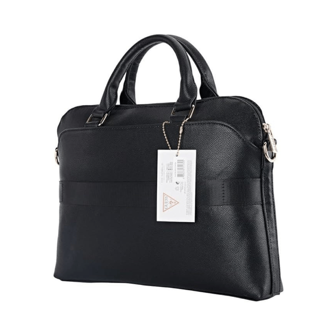 Guess 15" Computer Bag Grained PU Zipper Pocket & Triangle Logo