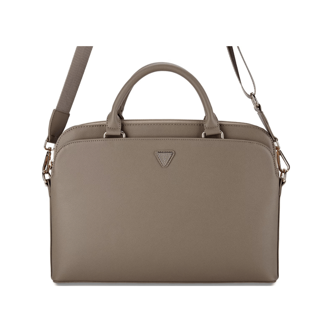 Guess 15" Computer Bag Grained PU Zipper Pocket & Triangle Logo