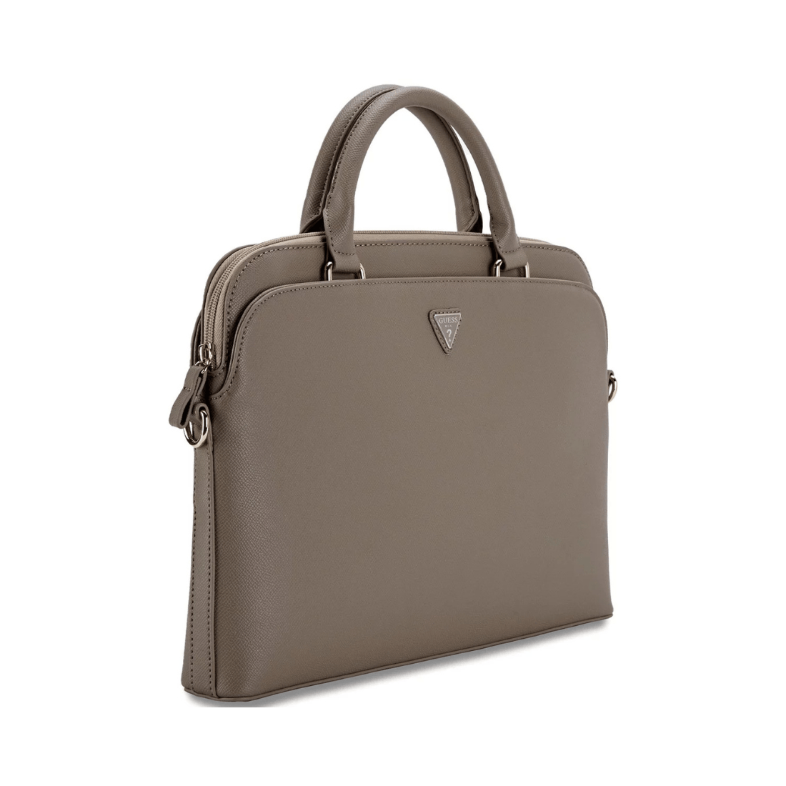 Guess 15" Computer Bag Grained PU Zipper Pocket & Triangle Logo