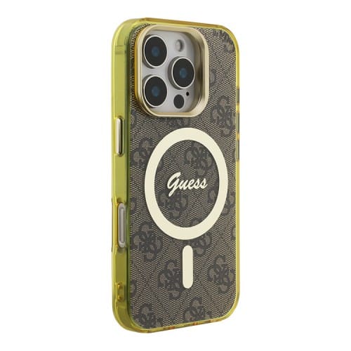 Guess IML Stand Camera 4G MagSafe Case For iPhone 16 Pro