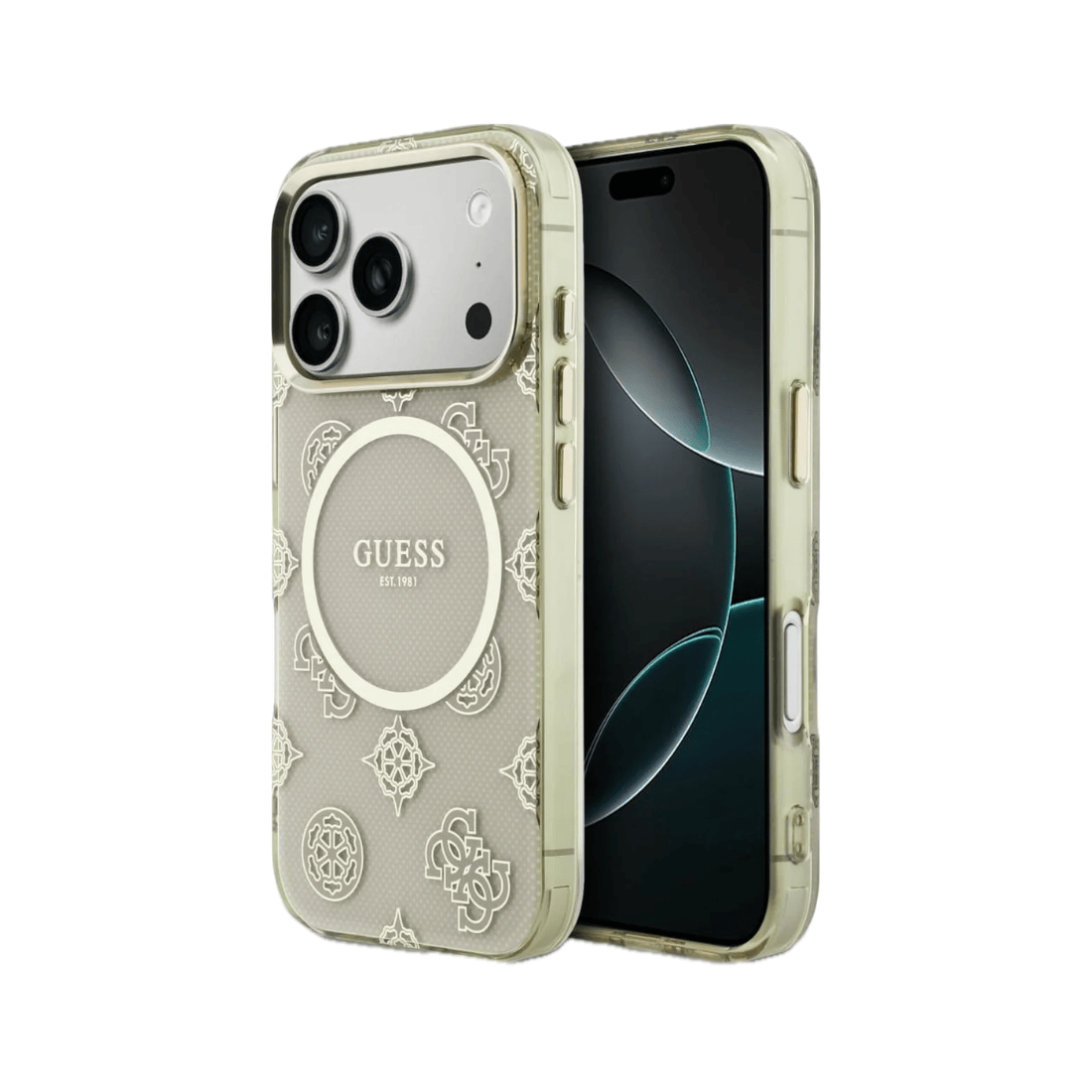 Guess IML Peony Dot MagSafe Case For iPhone 17 Pro