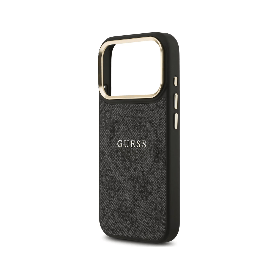 Guess Gold Frame 4G PU Leather MagSafe Case For iPhone 17 Pro