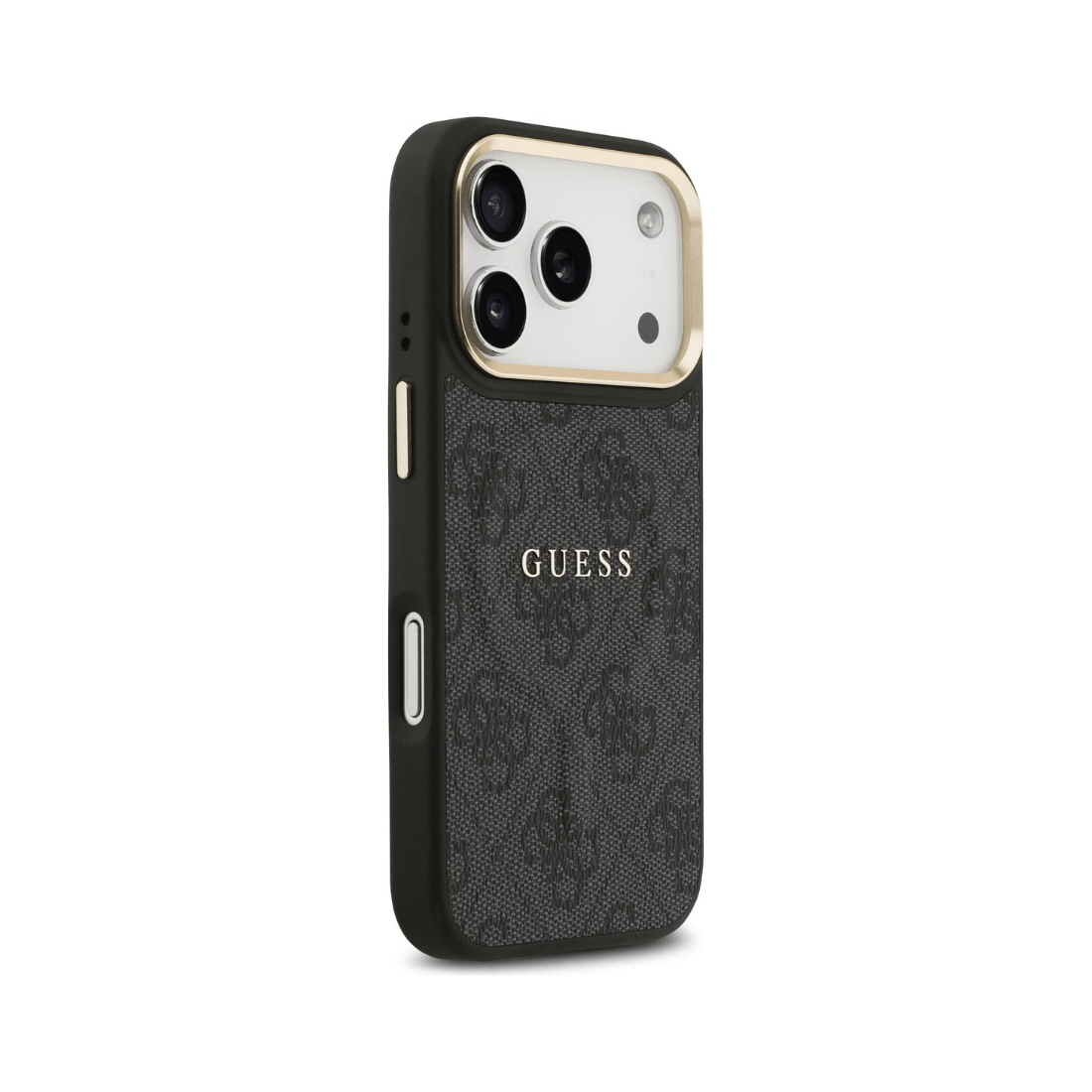 Guess Gold Frame 4G PU Leather MagSafe Case For iPhone 17 Pro