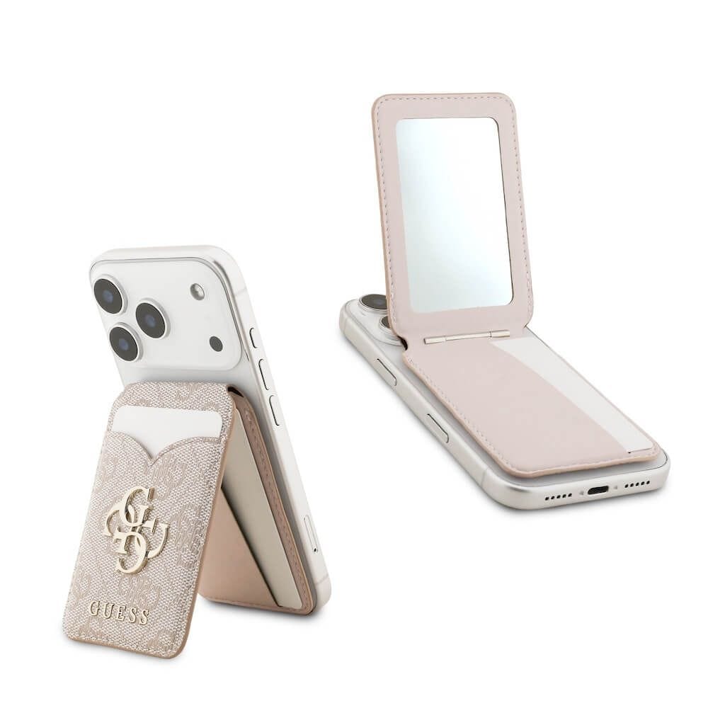 Guess 4G PU Card Slot Wallet With MagSafe Stand & Mirror