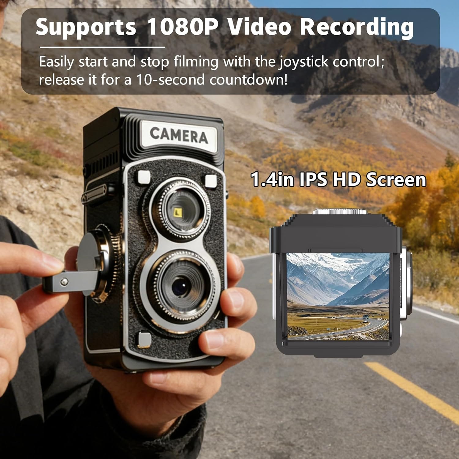 Retro Camera With 8GB MicroSD Card