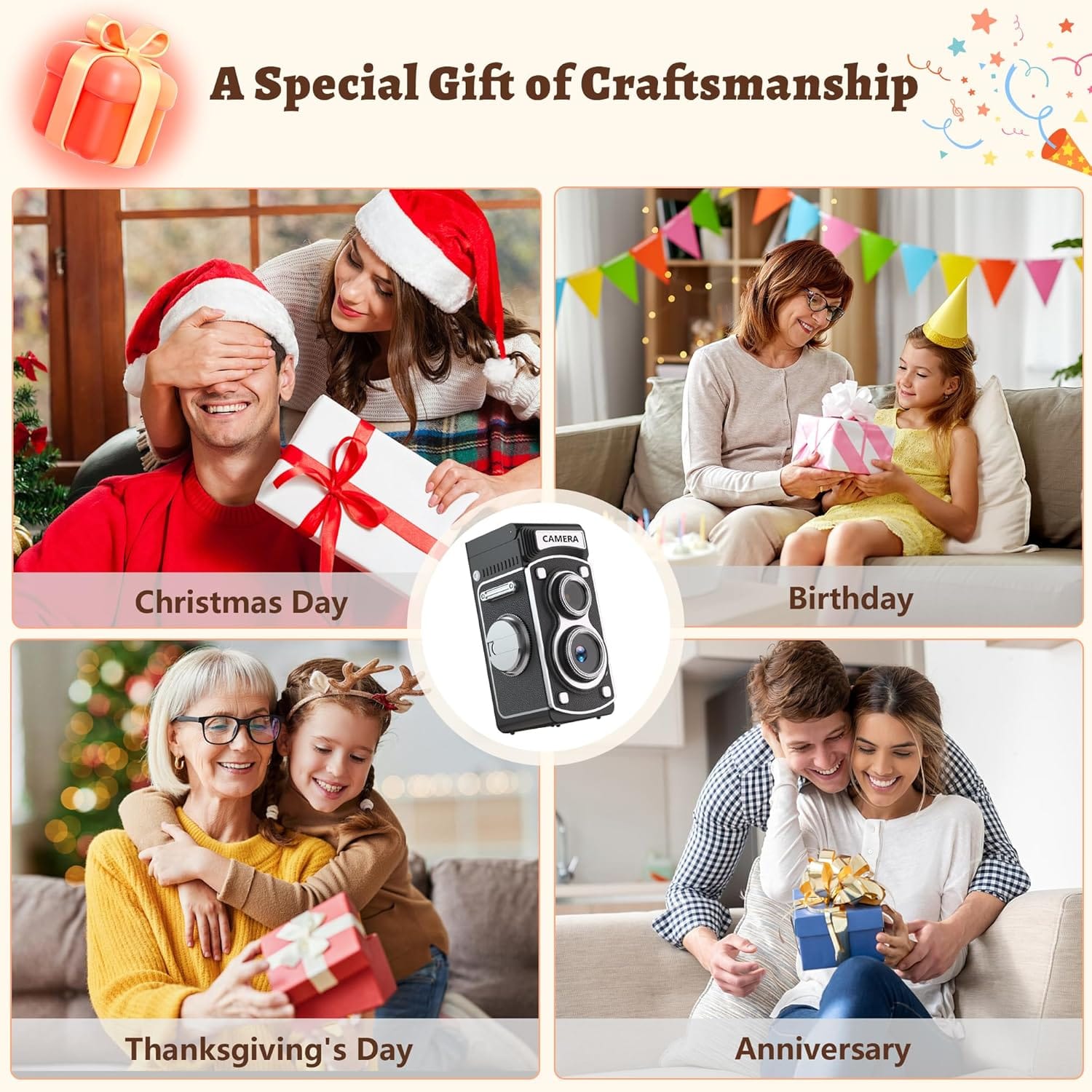 Retro Camera With 8GB MicroSD Card