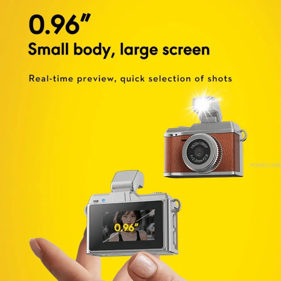 Mini Retro 1080P Camera With 8GB MicroSD Card