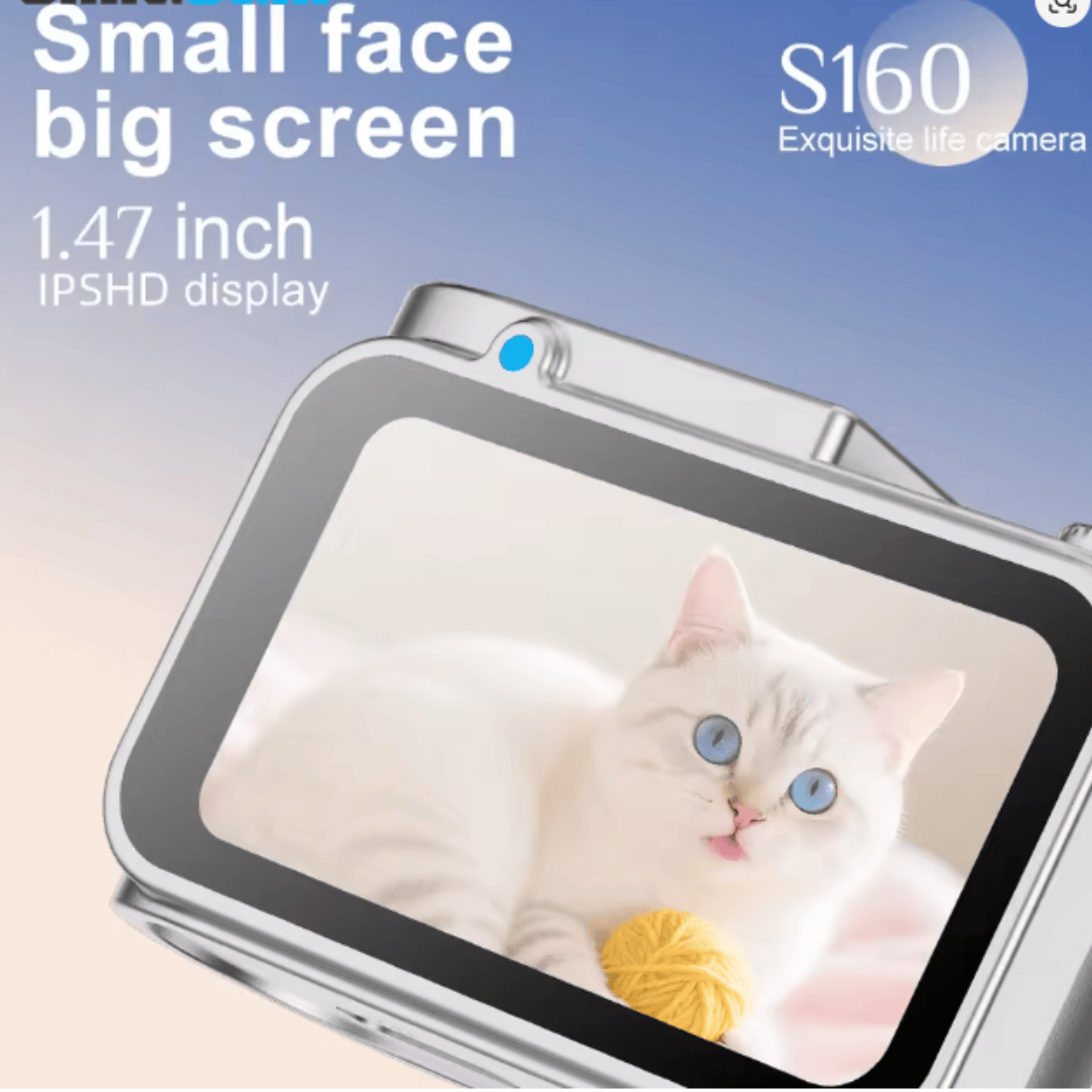 Mini Retro 1440P 2K Camera With 8GB MicroSD Card
