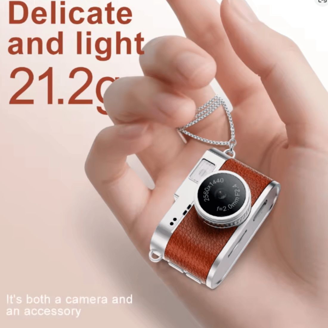 Mini Retro 1440P 2K Camera With 8GB MicroSD Card