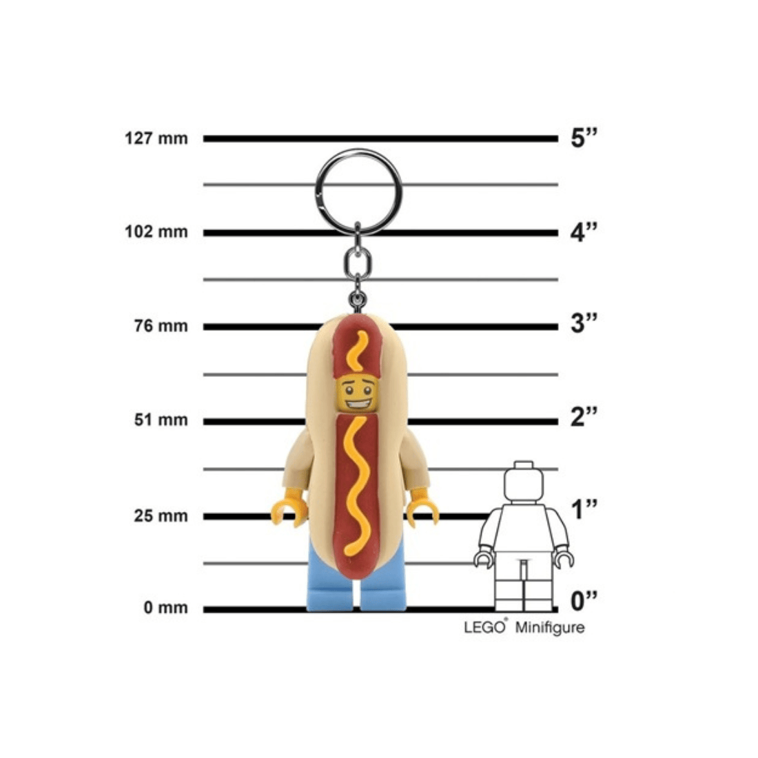 LEGO ICONIC Hot Dog Guy Keychain Light