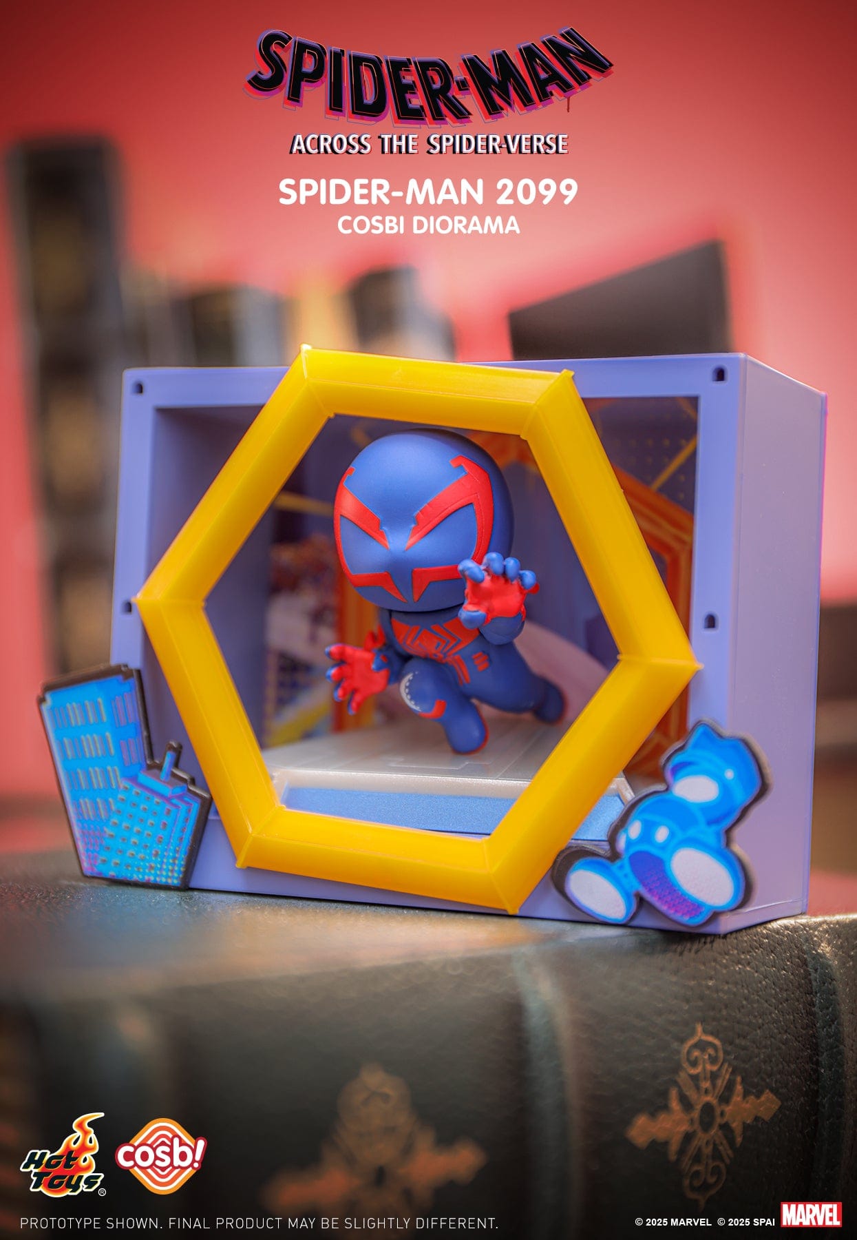 Hot Toys CBX301 Spiderman Across The Spider Verse Cosbi Diorama Collectible Figure Blind Box