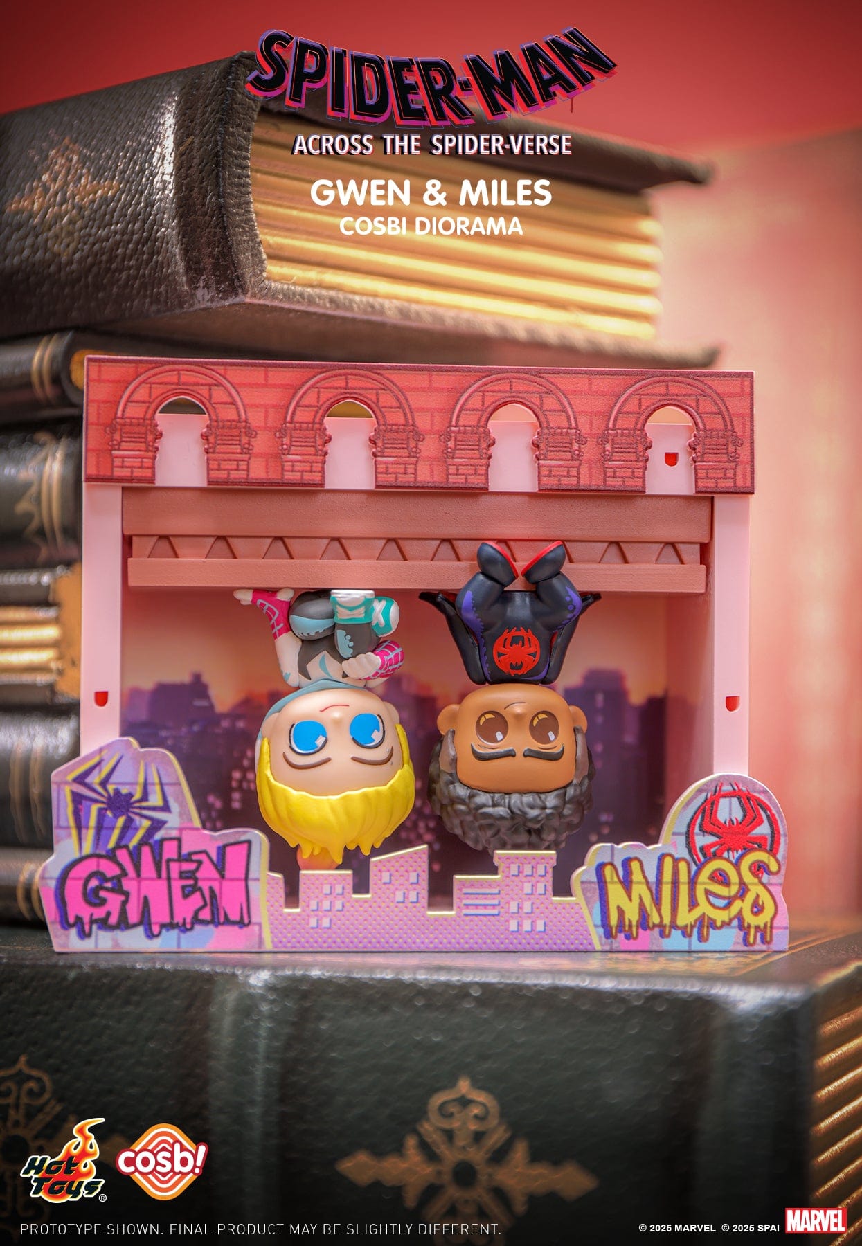 Hot Toys CBX301 Spiderman Across The Spider Verse Cosbi Diorama Collectible Figure Blind Box