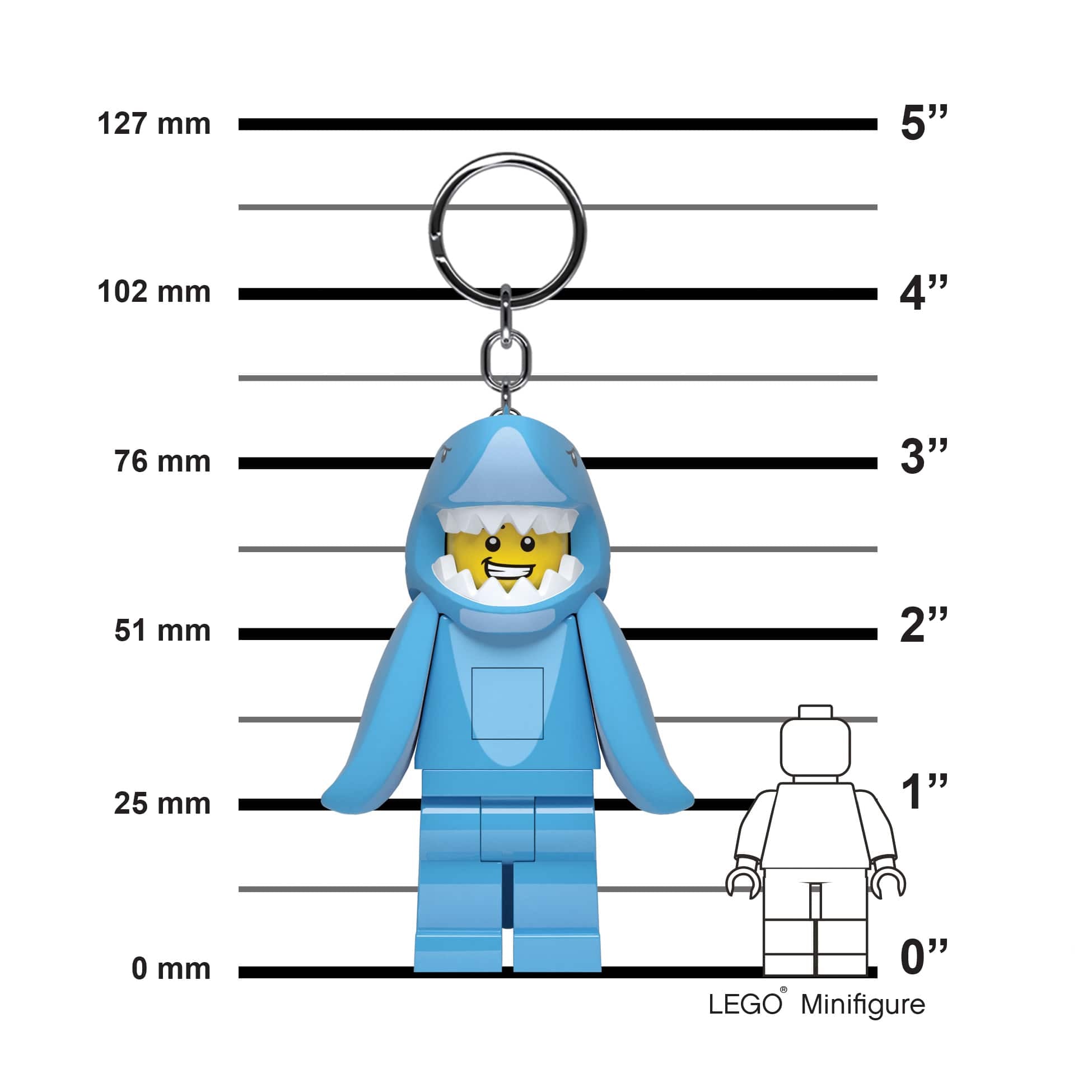 LEGO ICONIC Shark Suit Guy Keychain Light