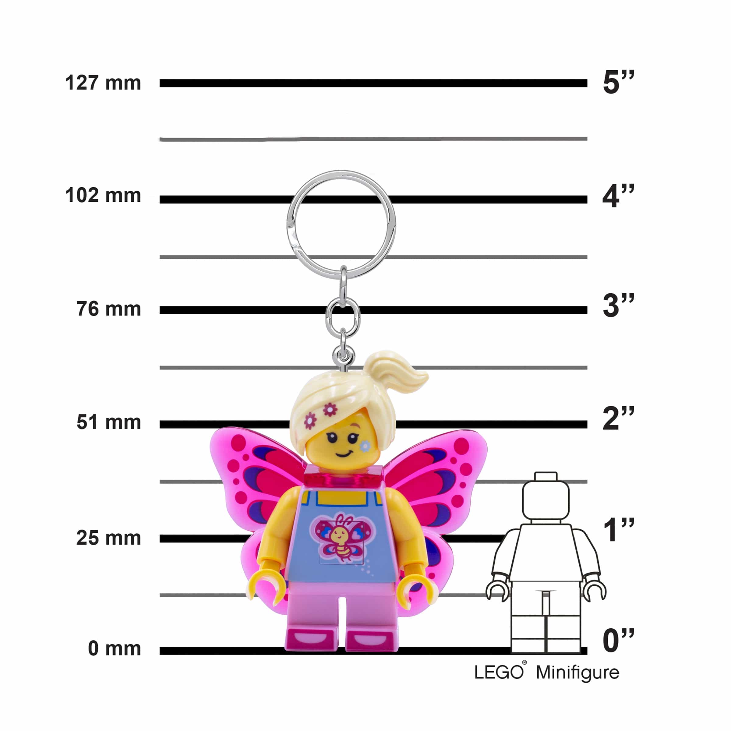 LEGO ICONIC Butterfly Girl Keychain Light