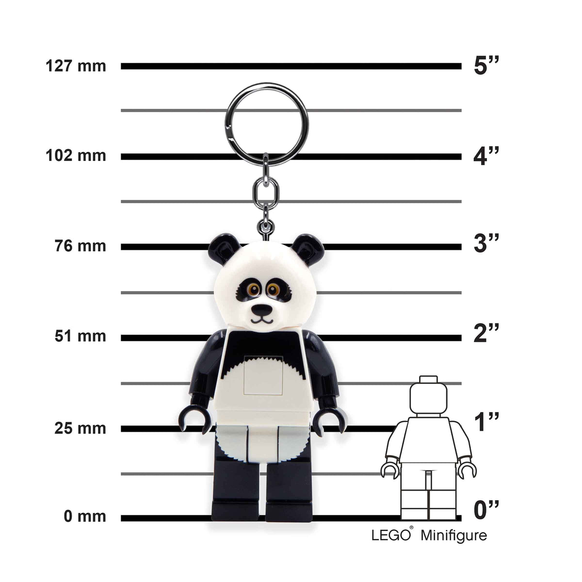 LEGO MINIFIGURES Panda Guy Keychain Light