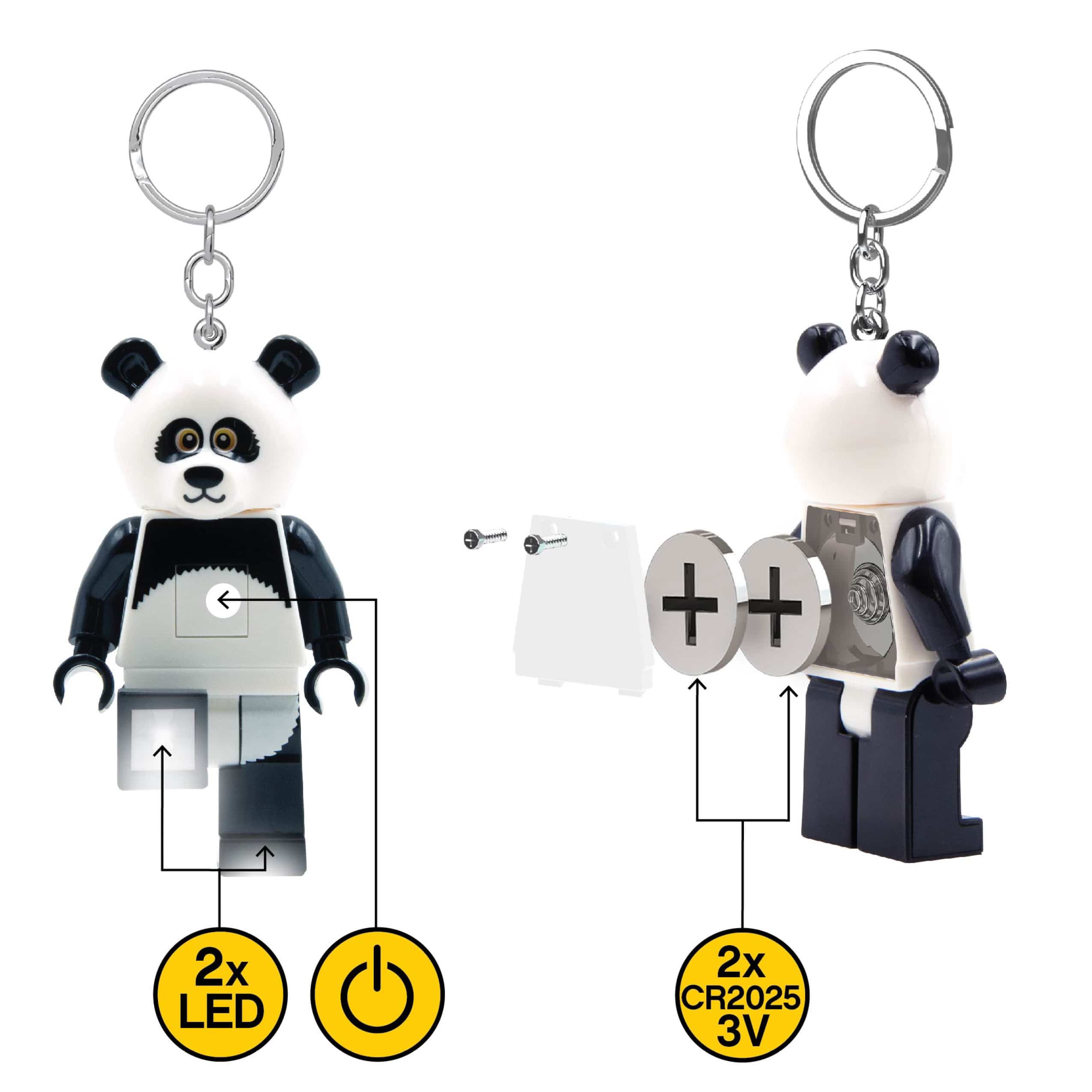 LEGO MINIFIGURES Panda Guy Keychain Light