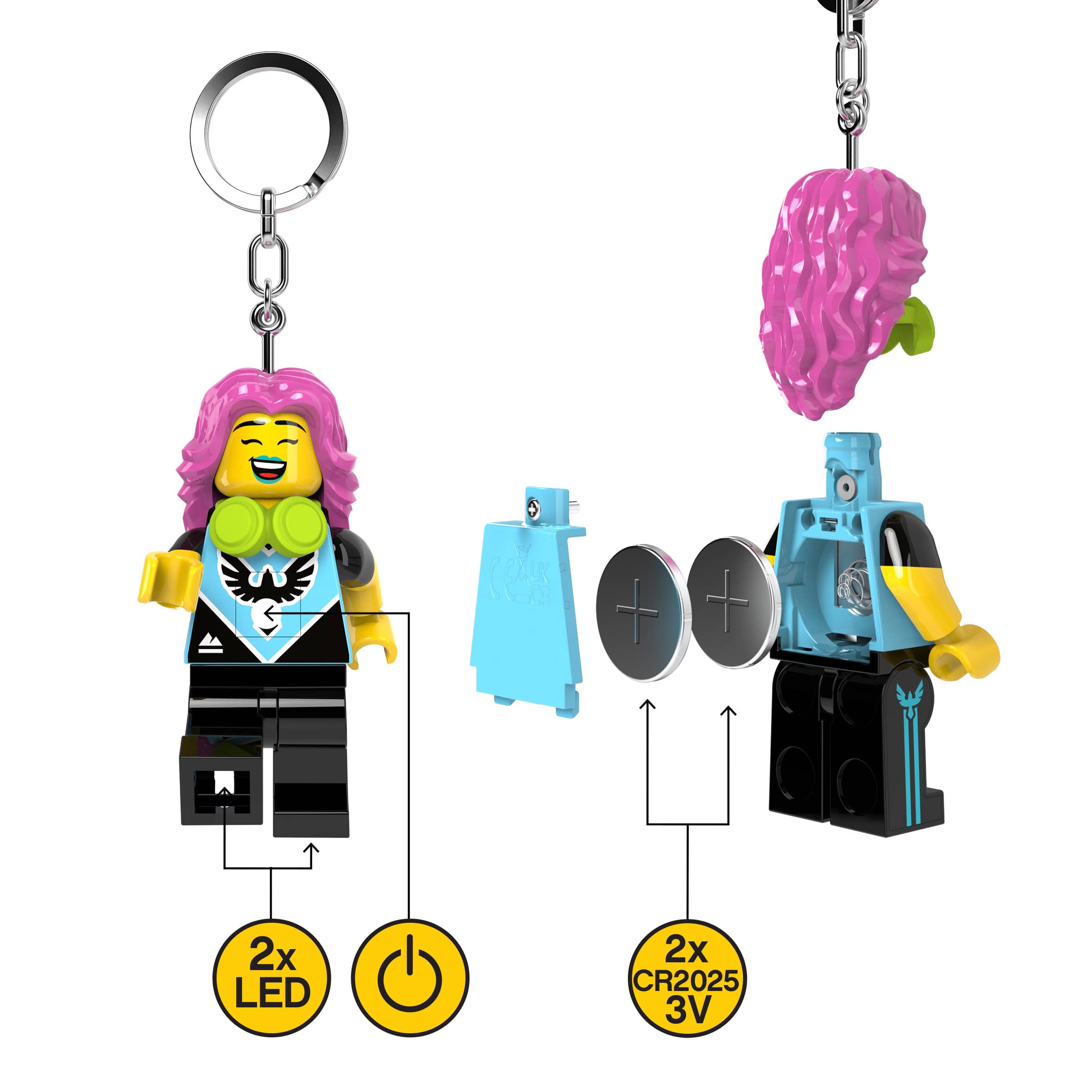 LEGO MINIFIGURES Gamer Girl Keychain Light