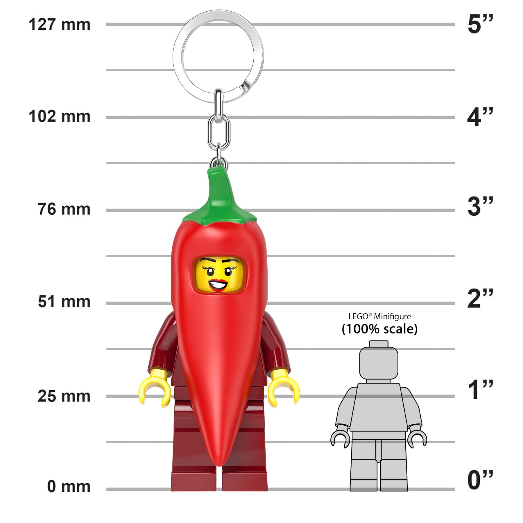 LEGO MINIFIGURES Chili Costume Keychain Light